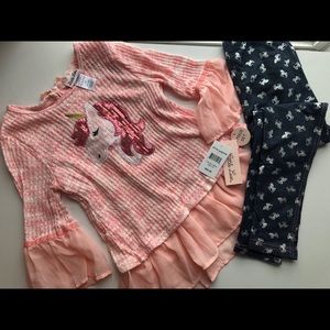 Little Lass Unicorn Outfit Size 7/8